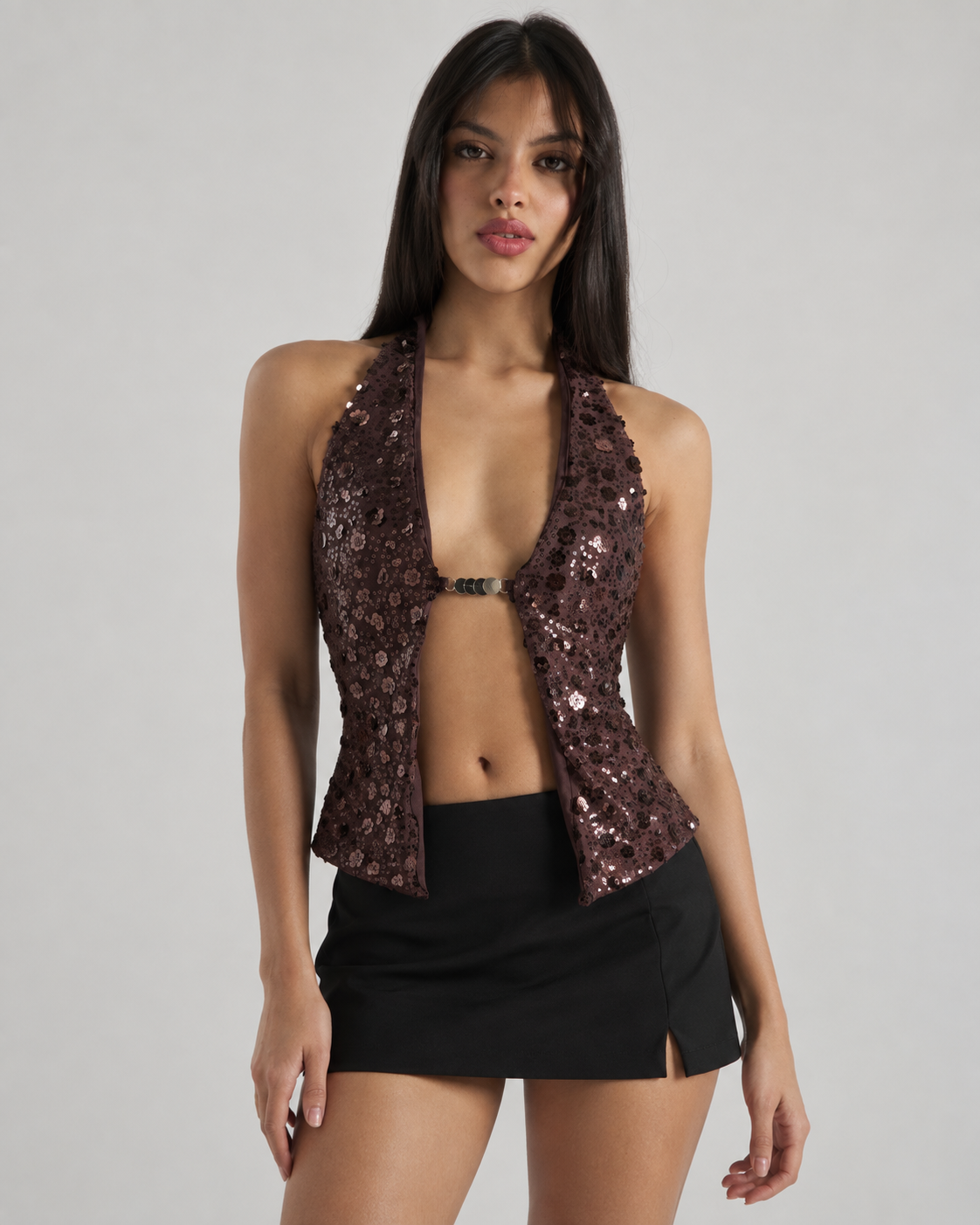 Top FEVER chocolate en modelo
