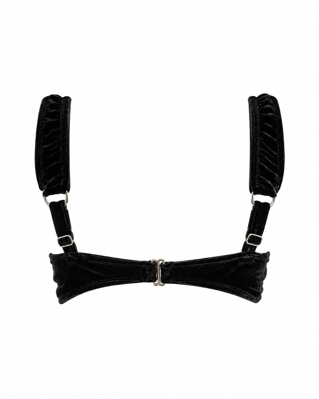 Top CRAVE negro de terciopelo, espalda