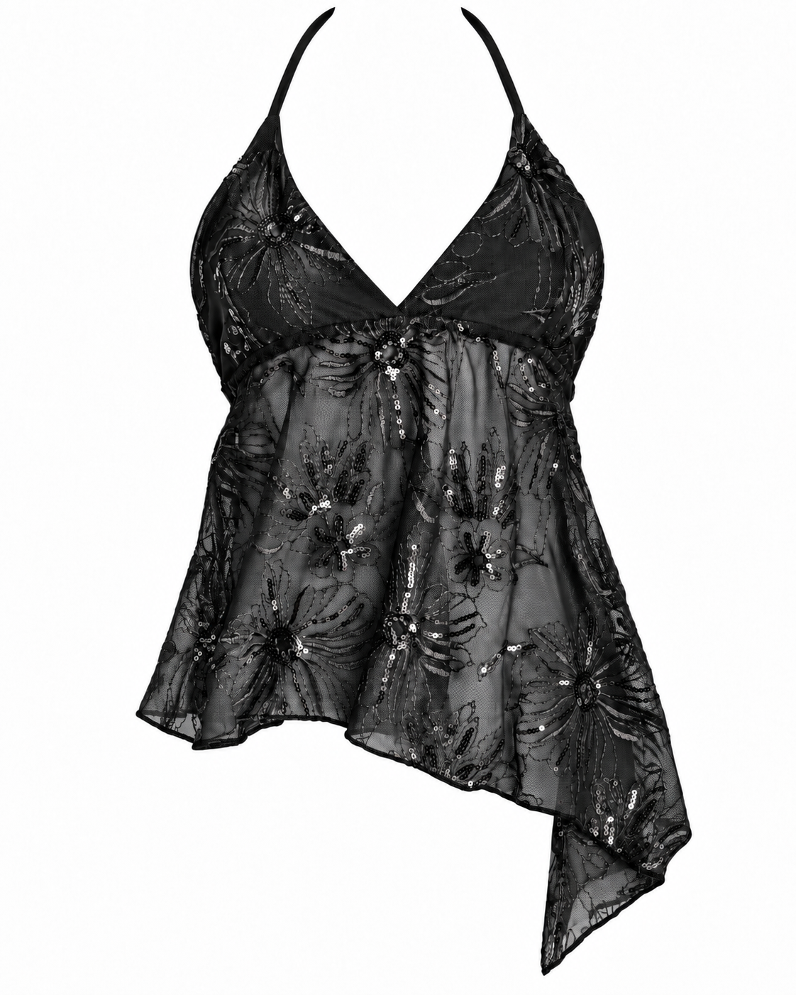 Top MIRAGE negro, frente