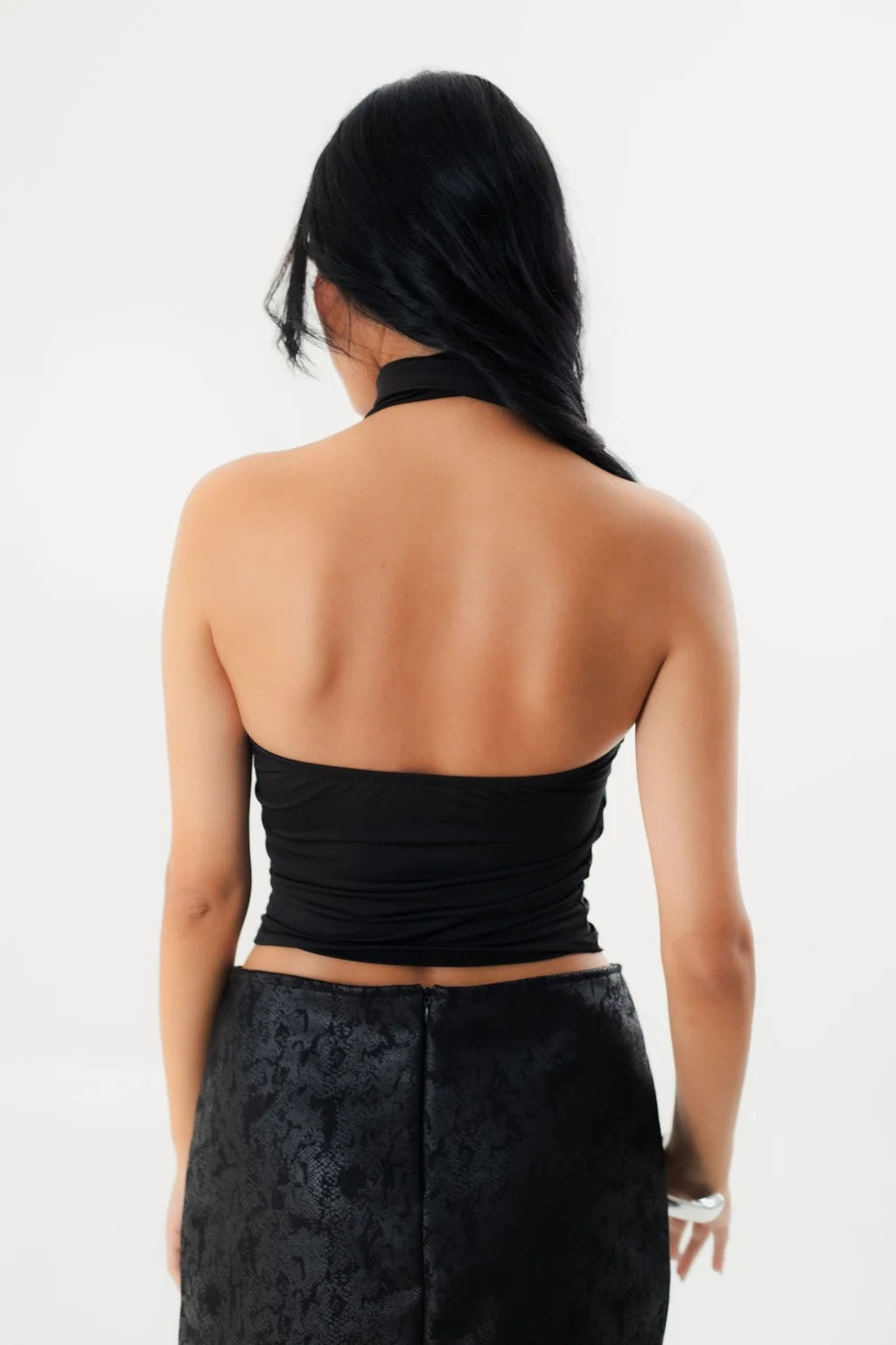 Top LASSO halter corbatero de microfibra